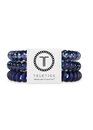 Teleties Spiral Hair Coils | Small | Nightfall Navy Hair Ties
