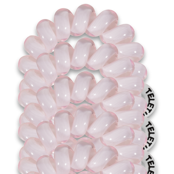 Teleties Spiral Hair Coils | Tiny | Rose Water Pink Hair Ties