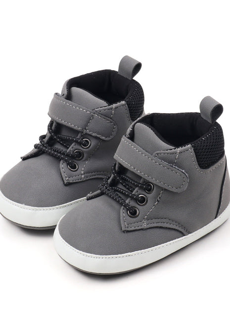 Kids Charm Online Gray cute boy baby shoes w/ velcro. MY3192-G