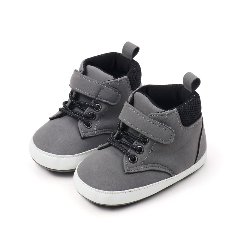 Kids Charm Online Gray cute boy baby shoes w/ velcro. MY3192-G