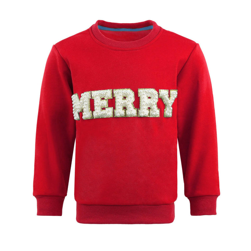 Lola And The Boys Merry Pearl Sweatshirt - Red
