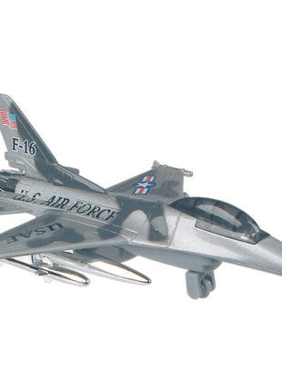 Toy Smith Air Force Fliers, Pull Back Action - Toy Planes - Silver Camo