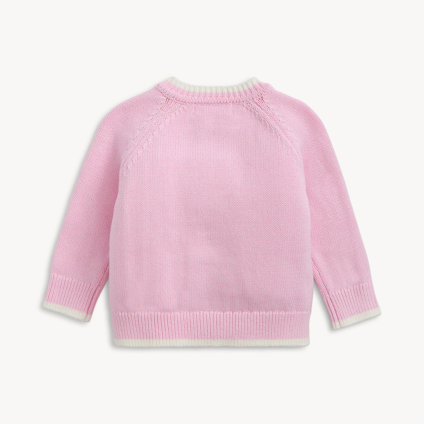 Magnetic Me Crew Neck Magnetic Cardigan With Tipping Pink Back 