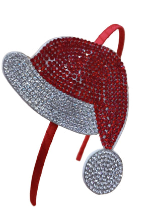 Bari Lynn Crystalized Santa Hat Headband