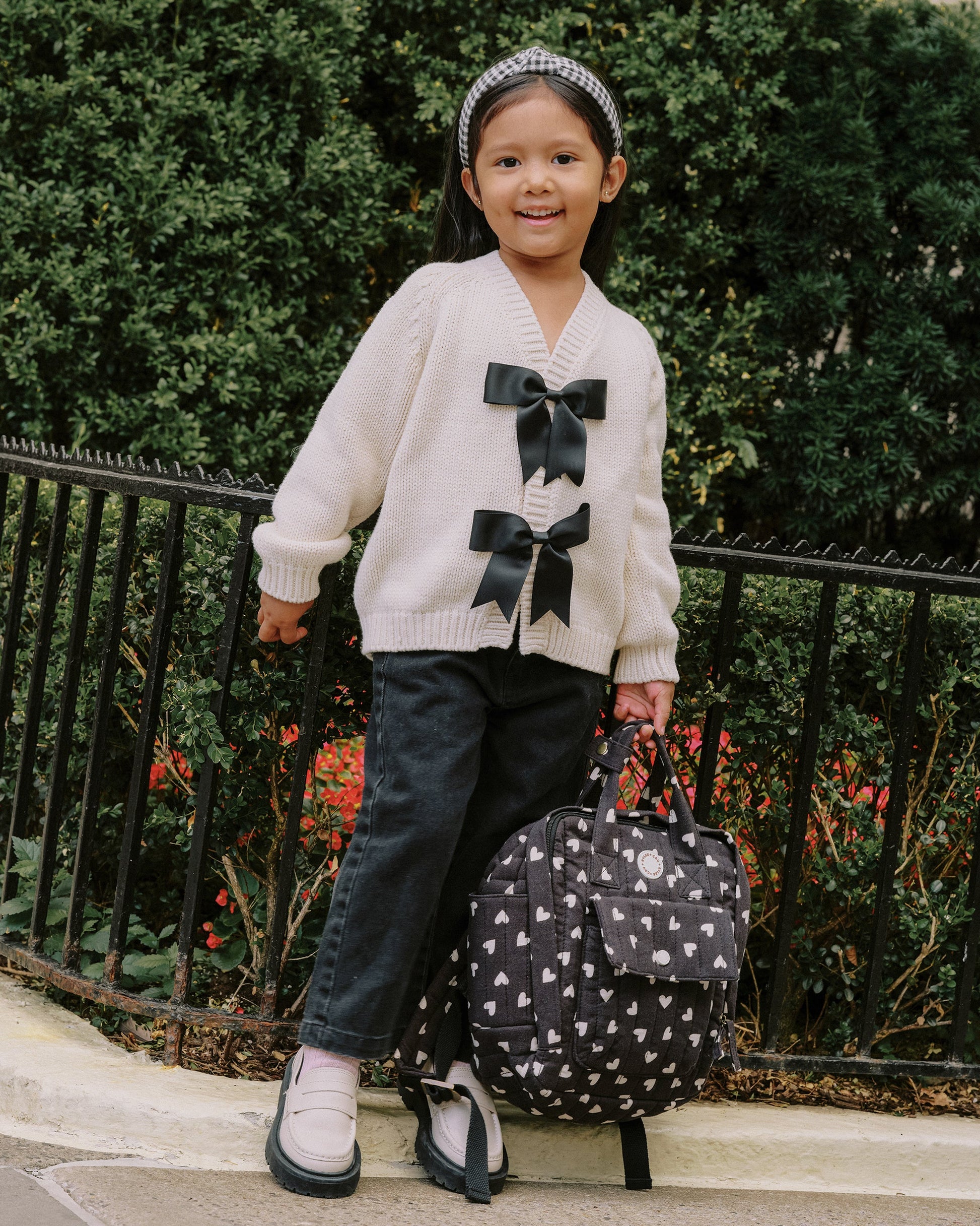 Model Wearing Rylee + Cru Straight Leg Pant || Washed Black