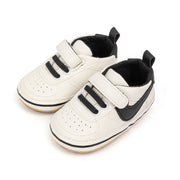 Kids Charm Online Off white infant tennis shoes with velcro. PT5111N