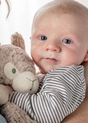 Model Using Demdaco Luna Llama Rattle Blankie