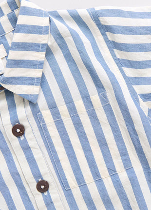 Pink Chicken Boys Jack Shirt - Blue Stripe Details