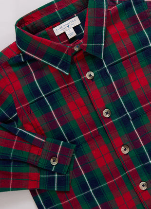 Pink Chicken Jack Shirt - Red Tartan Details