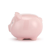 Demdaco Pink Ceramic Classic Piggy Bank - 7x5.5x6in