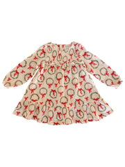 SpearmintLOVE Smocked Ruffle Tiered Dress, Wreath Front