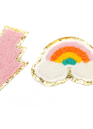 Becco Bags Rainbow & Lightning Patch Set (Pink)