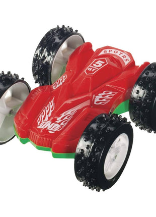 Toysmith Flip Car, Friction Pull-Back, Action Packed, Indoor/Outdoor - Red/Green