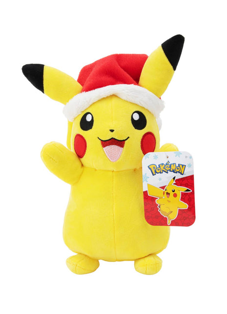 License 2 Play Toys Pokemon 8in Holiday Plush Assortment in 6pc Display - Pikachu 