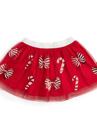 Sweet Winks Candy Cane Coquette Sequin Christmas Tutu