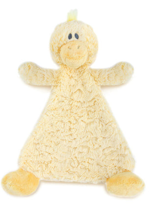 Demdaco Cozies Collection Daddles Duck Rattle Blankie 13" x 11"