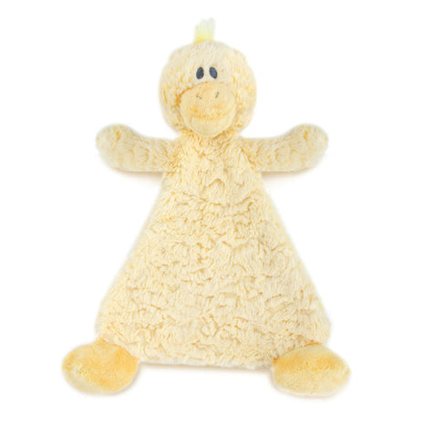 Demdaco Cozies Collection Daddles Duck Rattle Blankie 13" x 11"