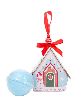 Cait + Co Cait + Co Bath Bomb Christmas Ornament House - Blue