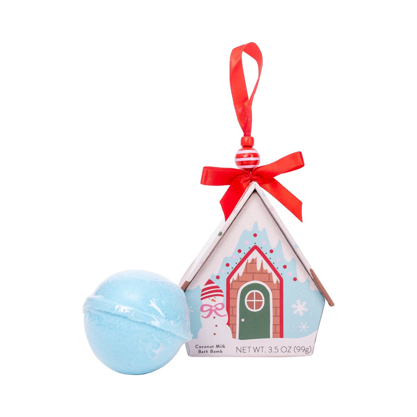 Cait + Co Cait + Co Bath Bomb Christmas Ornament House - Blue