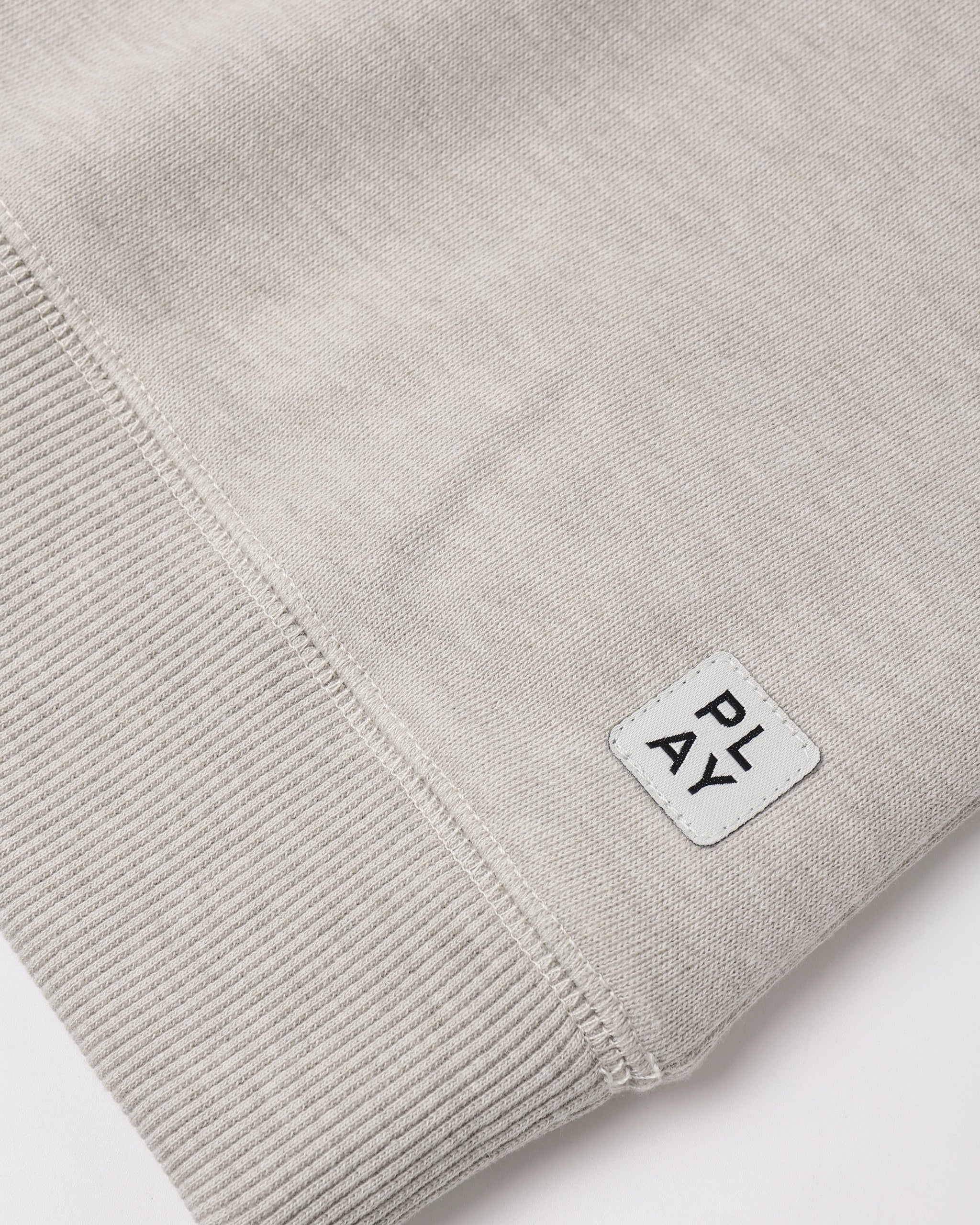 Rylee & Cru Short Sleeve Swestshirt || Heathered Oatmeal Details