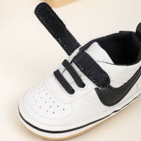 Kids Charm Online Off white infant tennis shoes with velcro. PT5111N