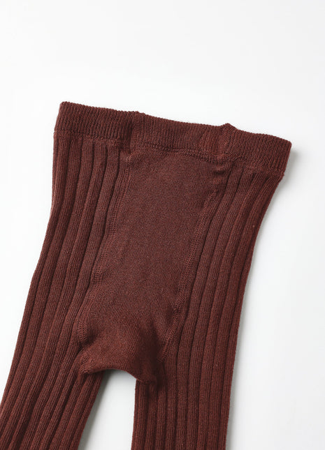 Rylee + Cru Ribbed Tights || Brown