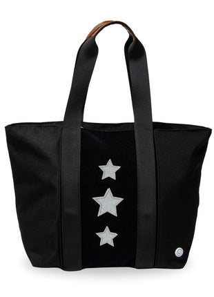 Becco Bags Becco Tote Bag — Black with patches