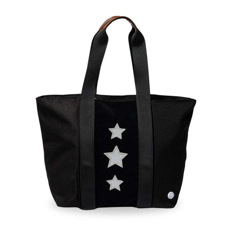 Becco Bags Becco Tote Bag — Black with patches