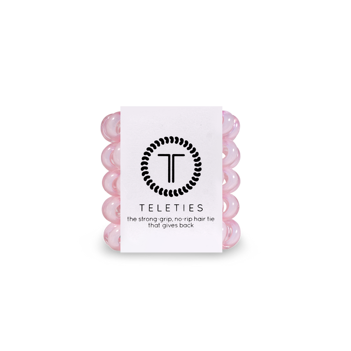 Teleties Spiral Hair Coils | Tiny | Rose Water Pink Hair Ties