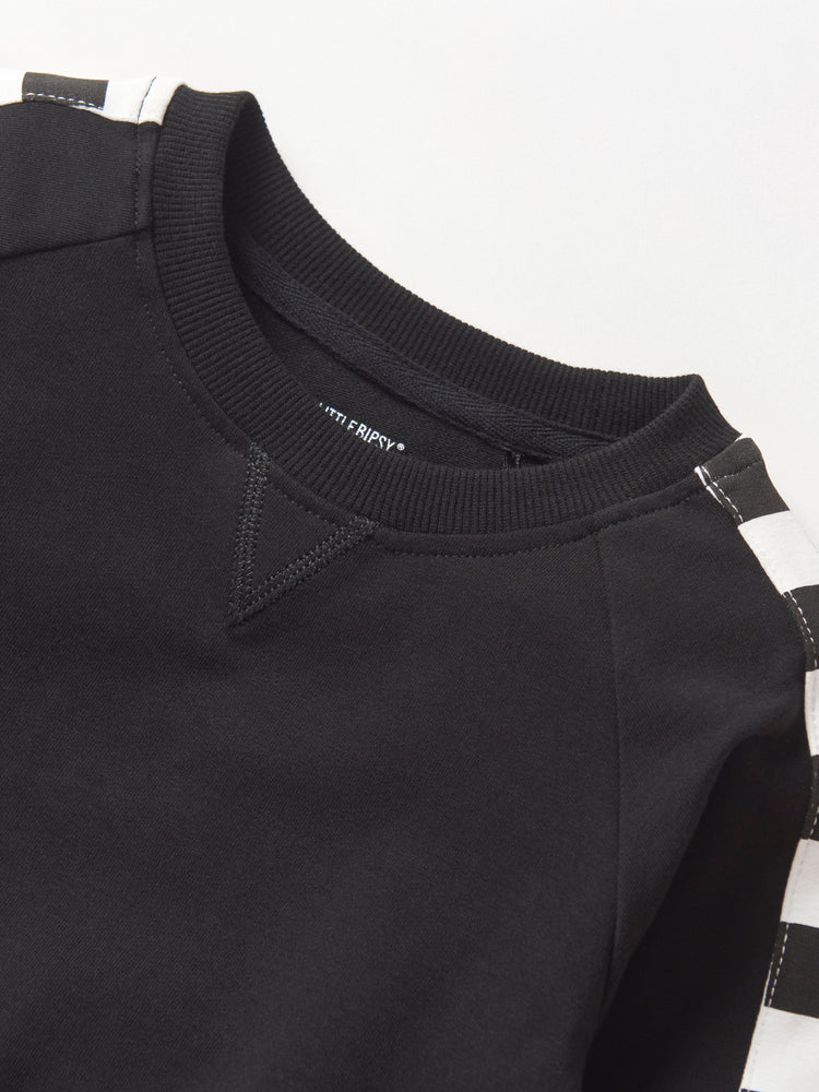 Little Bipsy Side Checkered Pullover - Black Details
