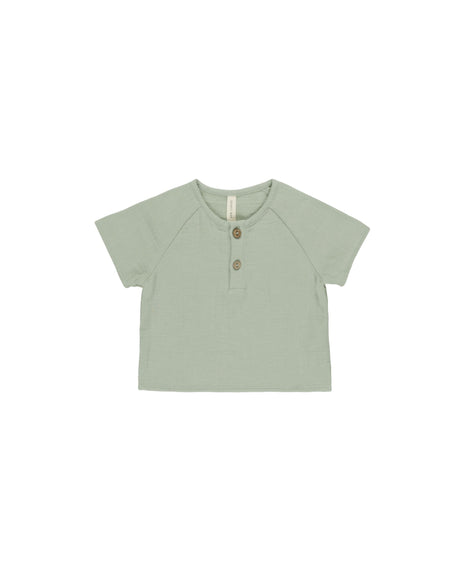 Quincy Mae Short Sleeve Zion Shirt || Sage