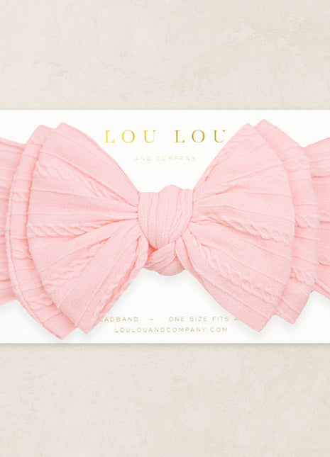 Lou Lou & Company Cable Knit Headband - Baby Pink
