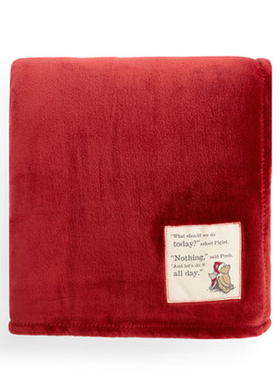 Demdaco Winnie-the-Pooh Nothing All Day Red Mega Blanket 60" x 120"