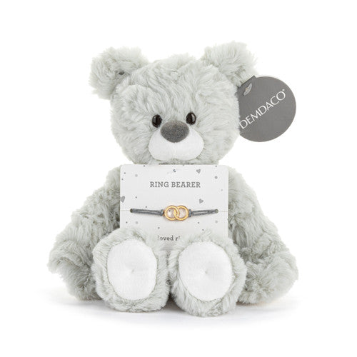 Demdaco Ring Bearer Gray Bear - 6in