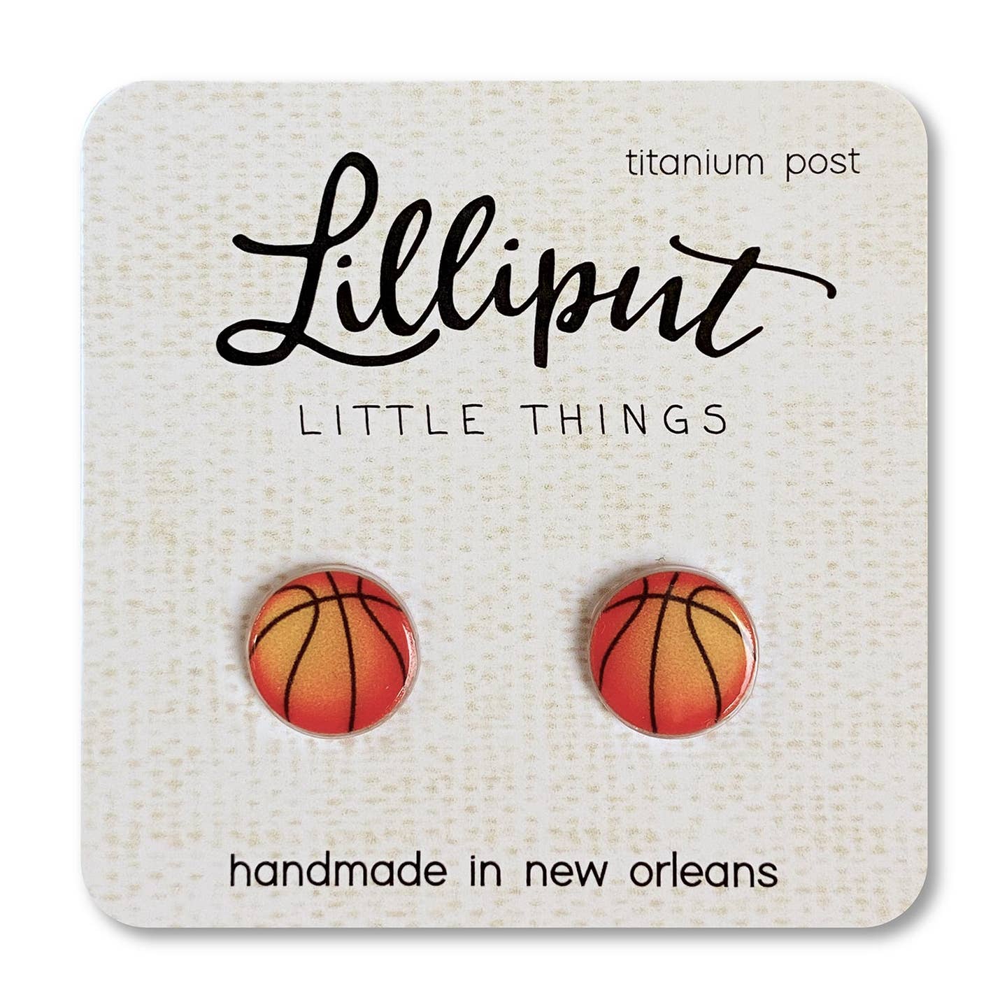 Lilliput Little Things Basketball Earrings
