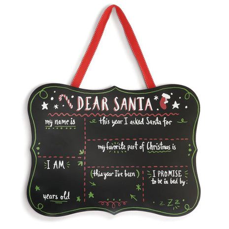 Demdaco Dear Santa Chalkboard
