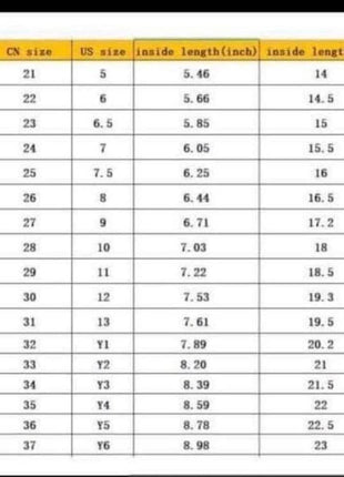 Torn and Trendy Size Chart