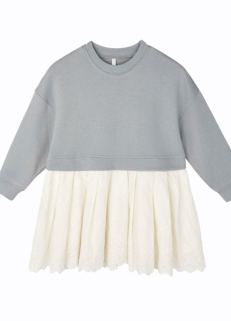 Rylee & Cru Sweatshirt Dress || Dusty Blue