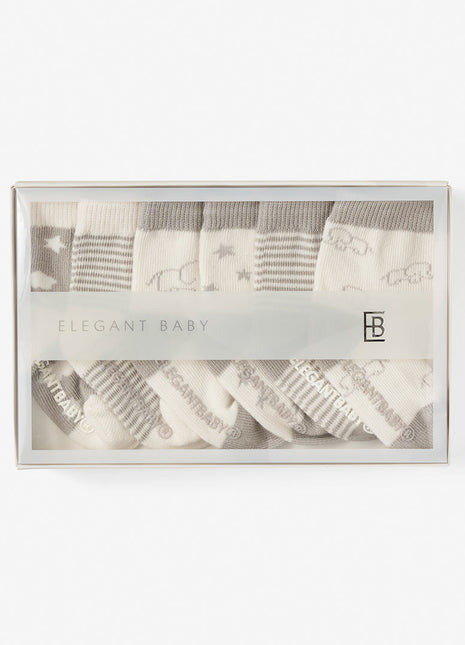Elegant Baby Elephant Non Slip Baby Socks 6pk