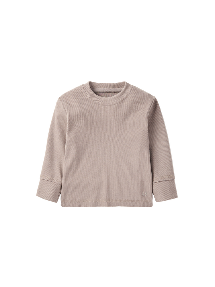 Little Bipsy Long Sleeve Ribbed Tee - Mushroom