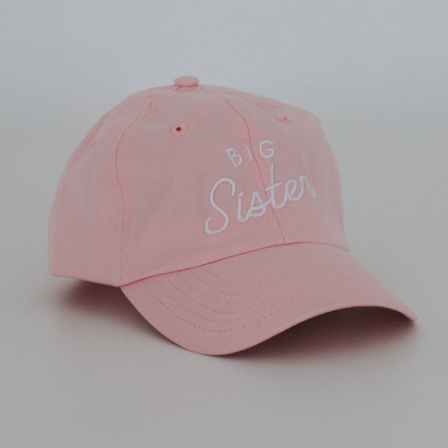 Gladfolk Big Sister Pink Twill Hat • Modern Girls Cap For New Sisters