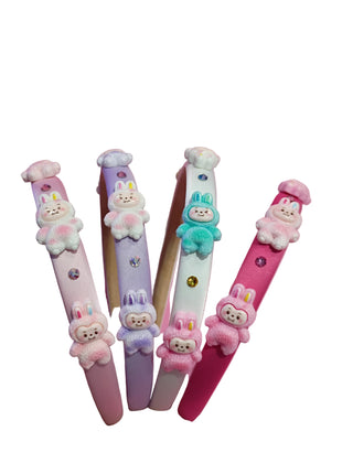 Bari Lynn Labubu Inspired Charm Headband Assorted Colors