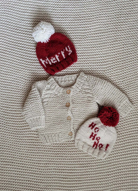 Huggalugs Merry Knit Pom Hat