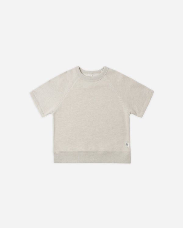 Rylee & Cru Short Sleeve Swestshirt || Heathered Oatmeal