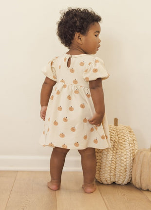 Model Wearing Quincy Mae Darla Dress || Smiley Pumpkins
