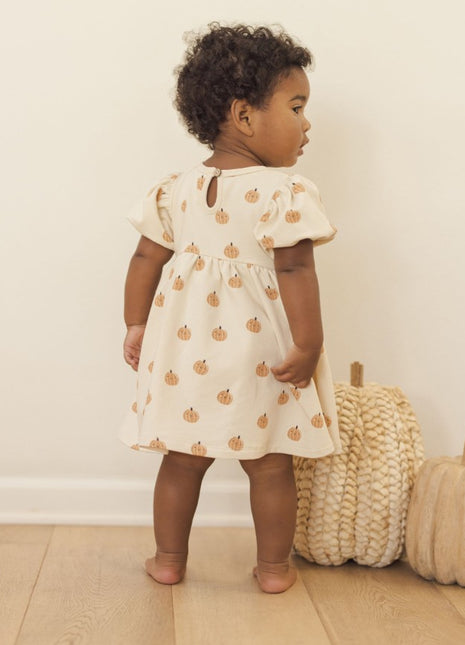 Model Wearing Quincy Mae Darla Dress || Smiley Pumpkins