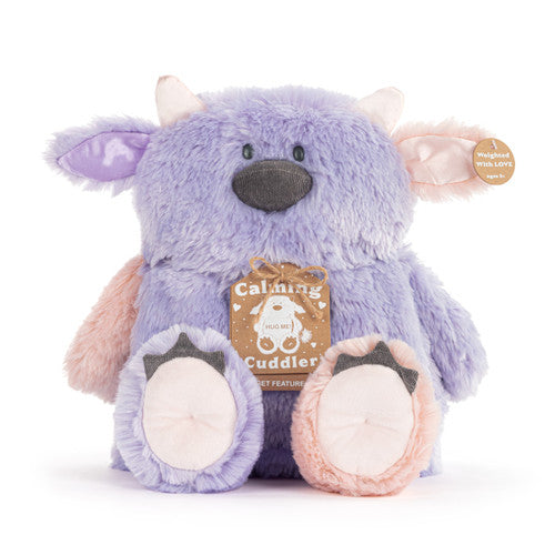 Demdaco Calming Cuddlers Purple Monster Stuffed Animal 10"