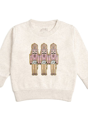 Sweet Winks Pastel Nutcracker Patch Christmas Sweatshirt - Natural