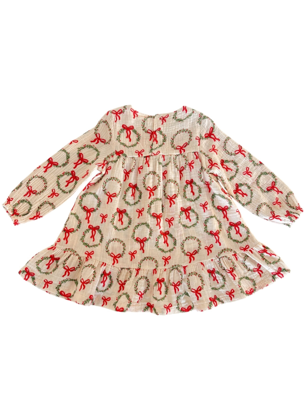 SpearmintLOVE Smocked Ruffle Tiered Dress, Wreath Back