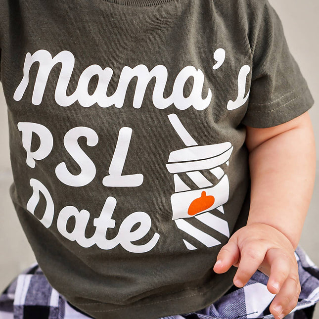 Model Wearing Sonrise State Mama's Psl Date Fall Baby Boy or Toddler T-Shirt
